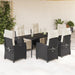 Set mobilier de grădină cu perne, 7 piese, negru, poliratan - WALTI WALTI
