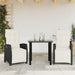 Set mobilier de grădină cu perne, 3 piese, negru, poliratan - WALTI WALTI