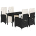 Set mobilier de grădină cu perne, 5 piese, negru, poliratan - WALTI WALTI