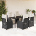 Set mobilier de grădină cu perne, 7 piese, negru, poliratan - WALTI WALTI