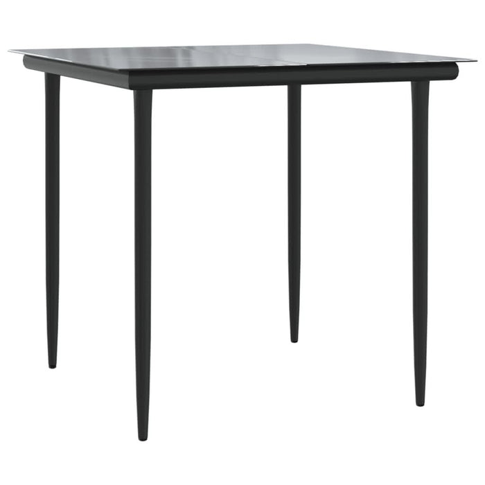 Set mobilier de grădină cu perne, 5 piese, negru, poliratan - WALTI WALTI