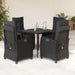 Set mobilier de grădină cu perne, 5 piese, negru, poliratan - WALTI WALTI
