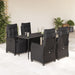 Set mobilier de grădină cu perne, 5 piese, negru, poliratan - WALTI WALTI