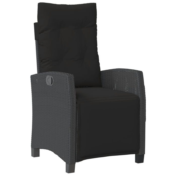 Set mobilier de grădină cu perne, 5 piese, negru, poliratan - WALTI WALTI