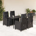 Set mobilier de grădină cu perne, 5 piese, negru, poliratan - WALTI WALTI