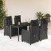 Set mobilier de grădină cu perne, 5 piese, negru, poliratan - WALTI WALTI