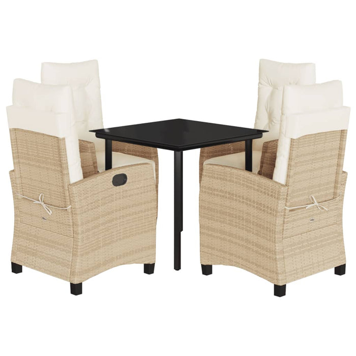 Set mobilier de grădină cu perne, 5 piese, bej, poliratan - WALTI WALTI