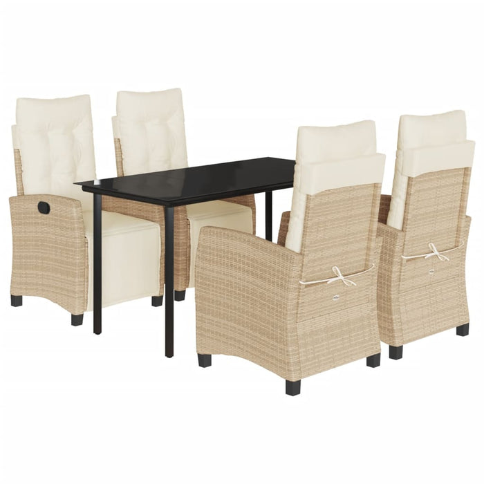 Set mobilier de grădină cu perne, 5 piese, bej, poliratan - WALTI WALTI