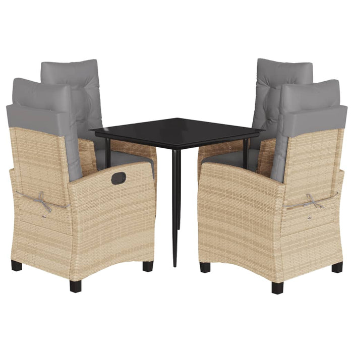 Set mobilier pentru grădină, 5 piese, cu perne, bej, poliratan - WALTI WALTI