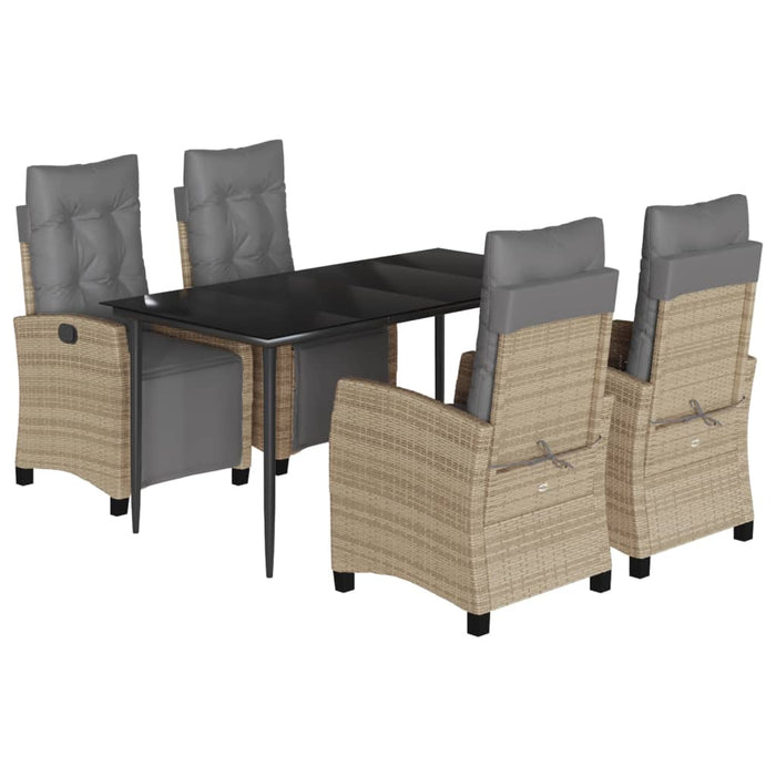 Set mobilier pentru grădină, 5 piese, cu perne, bej, poliratan - WALTI WALTI