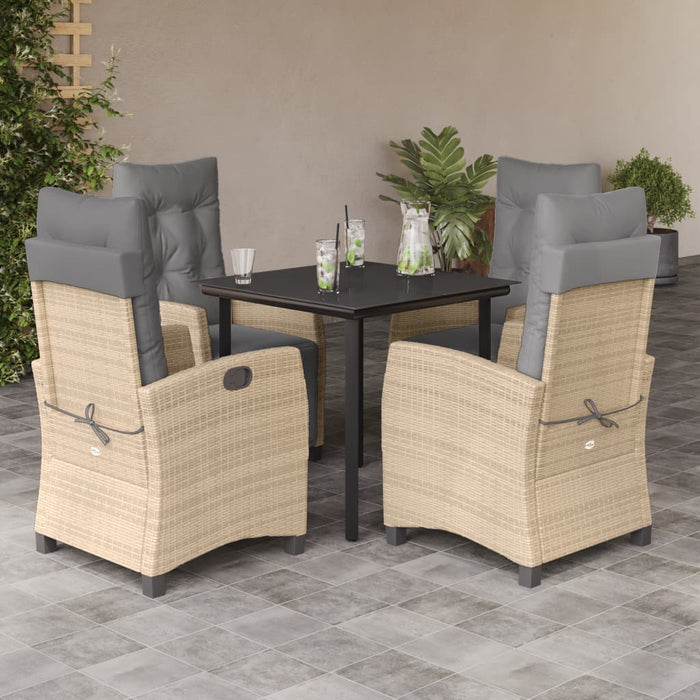 Set mobilier pentru grădină, 5 piese, cu perne, bej, poliratan - WALTI WALTI