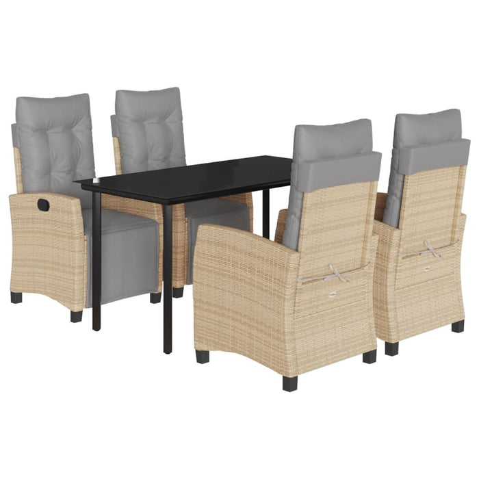 Set mobilier pentru grădină, 5 piese, cu perne, bej, poliratan - WALTI WALTI