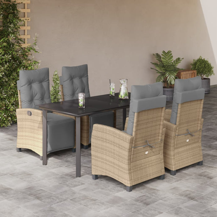 Set mobilier pentru grădină, 5 piese, cu perne, bej, poliratan - WALTI WALTI