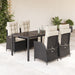 Set mobilier de grădină cu perne, 5 piese, negru, poliratan - WALTI WALTI