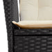 Set mobilier de grădină cu perne, 7 piese, negru, poliratan - WALTI WALTI