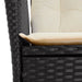 Set mobilier de grădină cu perne, 9 piese, negru, poliratan - WALTI WALTI