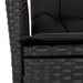 Set mobilier de grădină cu perne, 5 piese, negru, poliratan - WALTI WALTI