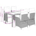 Set mobilier de grădină cu perne, 5 piese, negru, poliratan - WALTI WALTI