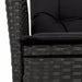 Set mobilier de grădină cu perne, 9 piese, negru, poliratan - WALTI WALTI