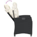 Set mobilier de grădină cu perne, 3 piese, negru, poliratan - WALTI WALTI