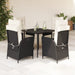 Set mobilier de grădină cu perne, 5 piese, negru, poliratan - WALTI WALTI