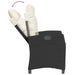 Set mobilier de grădină cu perne, 3 piese, negru, poliratan - WALTI WALTI