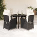 Set mobilier de grădină cu perne, 5 piese, negru, poliratan - WALTI WALTI