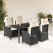 Set mobilier de grădină cu perne, 5 piese, negru, poliratan - WALTI WALTI