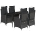 Set mobilier de grădină cu perne, 5 piese, negru, poliratan - WALTI WALTI