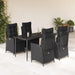 Set mobilier de grădină cu perne, 5 piese, negru, poliratan - WALTI WALTI