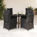 Set mobilier de grădină cu perne, 5 piese, negru, poliratan - WALTI WALTI