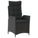 Set mobilier de grădină cu perne, 9 piese, negru, poliratan - WALTI WALTI