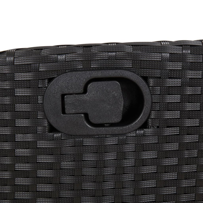 Set mobilier de grădină cu perne, 9 piese, negru, poliratan - WALTI WALTI