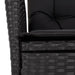 Set mobilier de grădină cu perne, 9 piese, negru, poliratan - WALTI WALTI