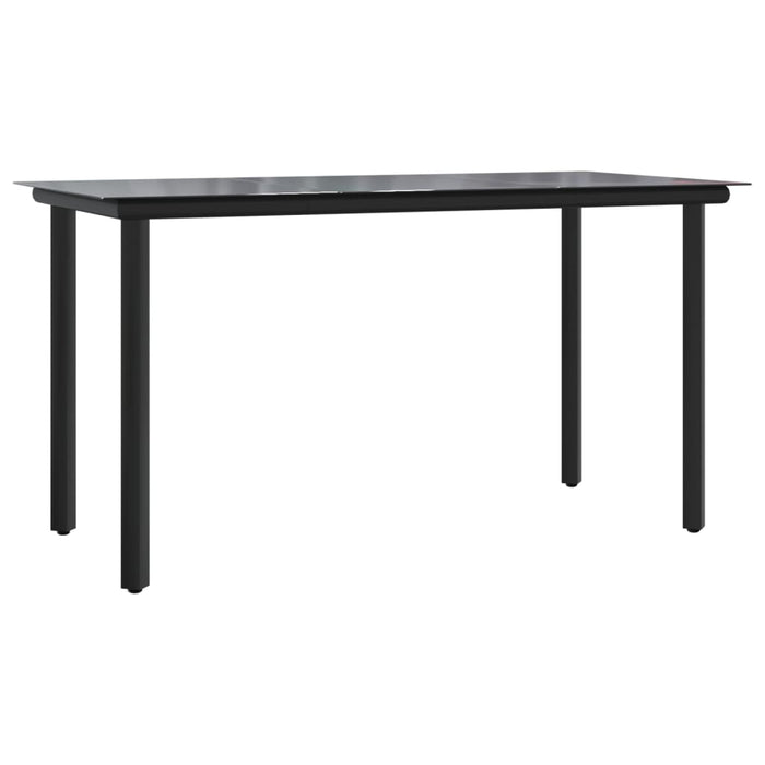 Set mobilier de grădină cu perne, 9 piese, negru, poliratan - WALTI WALTI