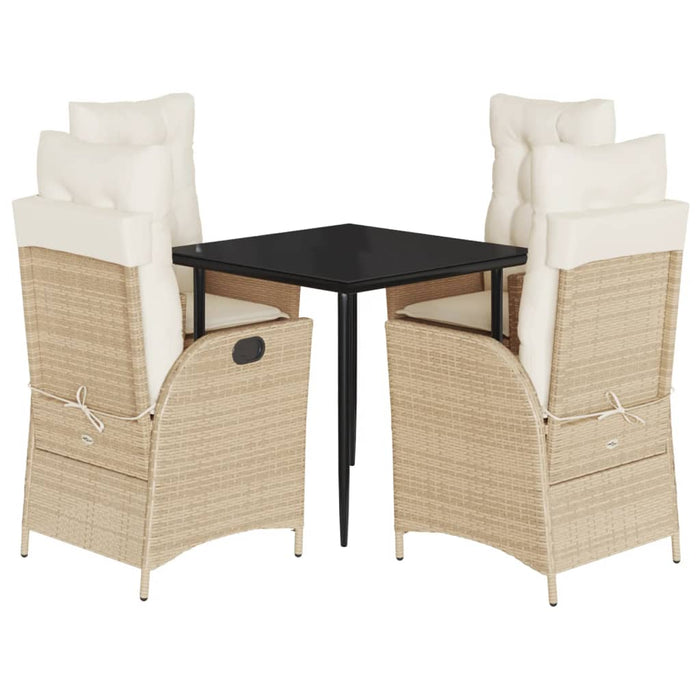 Set mobilier de grădină cu perne, 5 piese, bej, poliratan - WALTI WALTI
