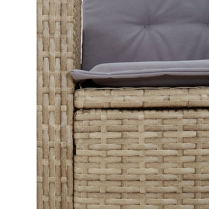 Set mobilier de grădină cu perne, 3 piese, bej, poliratan - WALTI WALTI