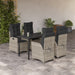 Set mobilier de grădină cu perne, 5 piese gri deschis poliratan - WALTI WALTI