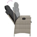 Set mobilier grădină cu perne, 9 piese, gri deschis, poliratan - WALTI WALTI