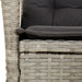 Set mobilier grădină cu perne, 9 piese, gri deschis, poliratan - WALTI WALTI