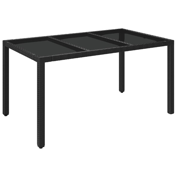 Set mobilier de grădină cu perne, 5 piese, negru, poliratan - WALTI WALTI