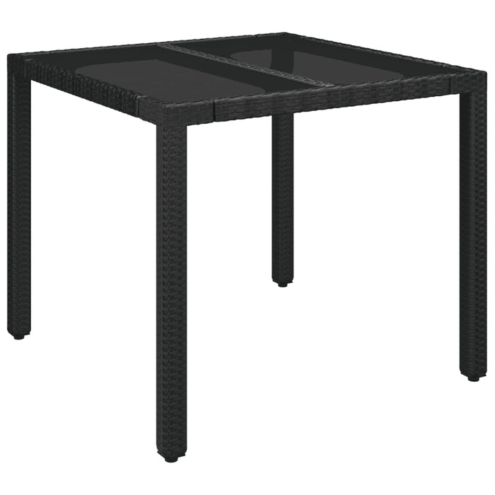 Set mobilier de grădină cu perne, 5 piese, negru, poliratan - WALTI WALTI