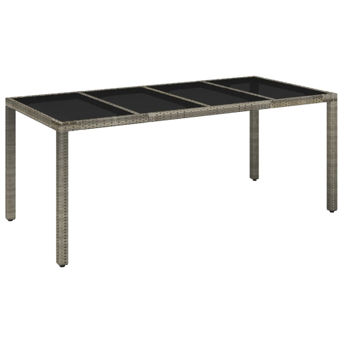 Set mobilier de grădină cu perne, 7 piese, gri, poliratan - WALTI WALTI