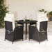 Set mobilier de grădină cu perne, 5 piese, negru, poliratan - WALTI WALTI