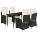 Set mobilier de grădină cu perne, 5 piese, negru, poliratan - WALTI WALTI
