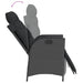 Set mobilier de grădină cu perne, 3 piese, negru, poliratan - WALTI WALTI