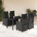 Set mobilier de grădină cu perne, 5 piese, negru, poliratan - WALTI WALTI