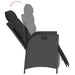 Set mobilier de grădină cu perne, 9 piese, negru, poliratan - WALTI WALTI