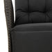 Set mobilier de grădină cu perne, 9 piese, negru, poliratan - WALTI WALTI