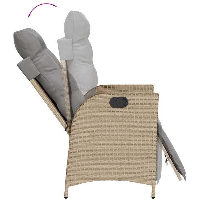 Set mobilier pentru grădină, 5 piese, cu perne, bej, poliratan - WALTI WALTI